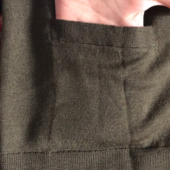 J. CREW Olive Green Merino Wool Cardigan Sweater Size M - Picture 8 of 14